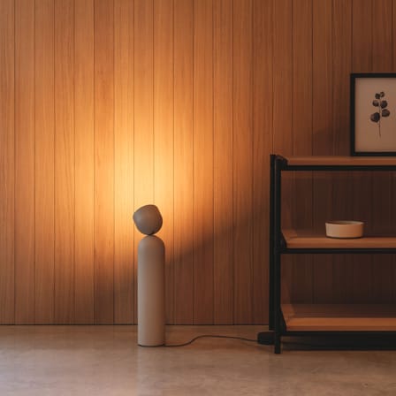 Tischleuchte Plusminus Solo metall schwarz / Ø 10 x H 50 cm - Vibia