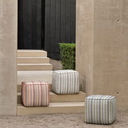 Pouf d'extérieur Zahara Outdoor tissu bleu - Ethnicraft
