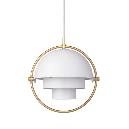 Suspension Multi-Lite Small métal blanc / Ø 25 cm - Modulable & orientable / Réédition 1972 - Gubi