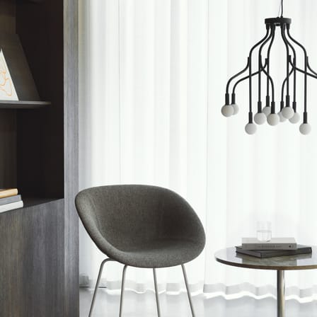 Suspension Vekst Small métal noir /  Ø 62 x H 54 cm - 12 branches (ampoules incluses) - Normann Copenhagen