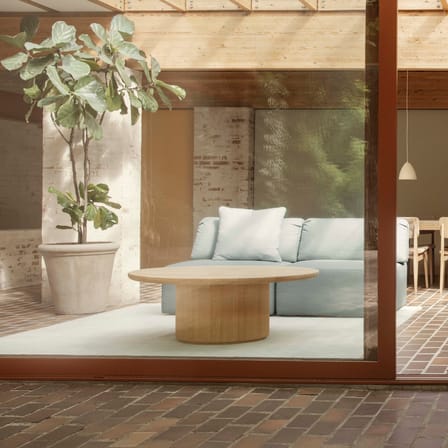 Table basse Moon marbre noir / Marbre - Ø 120 cm - Gubi