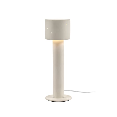 Clara 01 Table lamp ceramic white beige / Sandstone - Ø 12 x H 39 cm - Serax