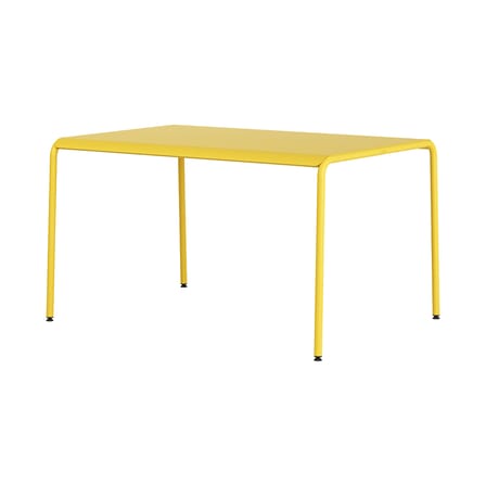 Table rectangulaire Panorama métal jaune / 130 x 90 cm - 4 à 6 personnes - TIPTOE