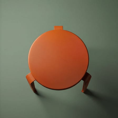 Tabouret empilable Lou Chroma bois rouge / Bois éco-certifié - TIPTOE