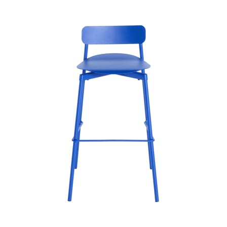 Tabouret haut empilable Fromme métal bleu / H 75 cm - Aluminium - Petite Friture