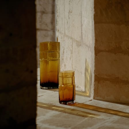 Vase Muro verre orange / H 38 cm - Recyclé - Ferm Living