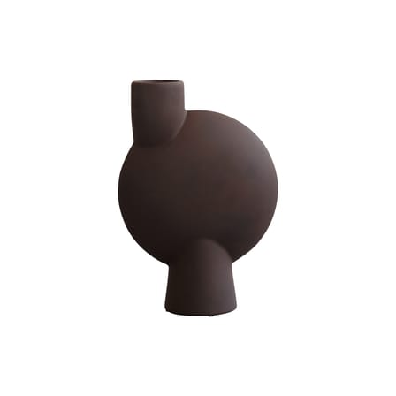 Vase Sphere Buble Medium céramique marron / H 26 cm - 101 COPENHAGEN