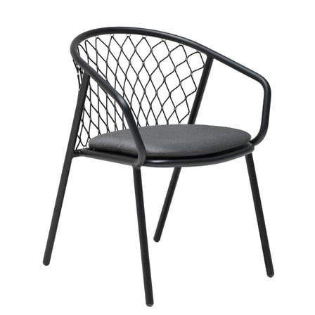 Fauteuil Nef métal noir / Métal & polyester- Modèle d'exposition - Emu