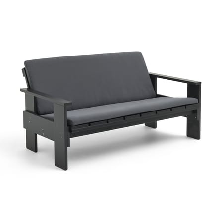 Armlehne  textil grau / Einteiliges Outdoorkissen Für Crate Lounge Gartensofa - Hay