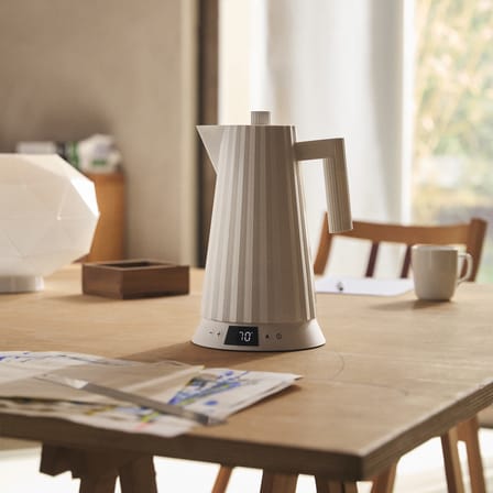 Bouilloire électrique Plissé plastique blanc / 1,7 L - Contrôle de la température - Alessi