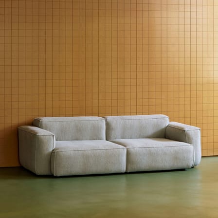 Canapé droit Mags Soft Low Armrest n°1 gris clair / 2,5 places - L 238 cm - Hay
