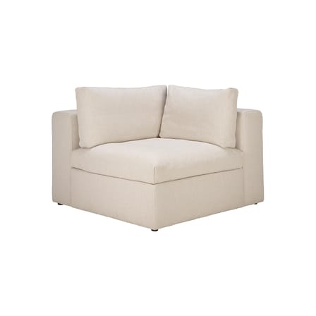 Canapé modulable Mellow tissu blanc / Module angle - Ethnicraft