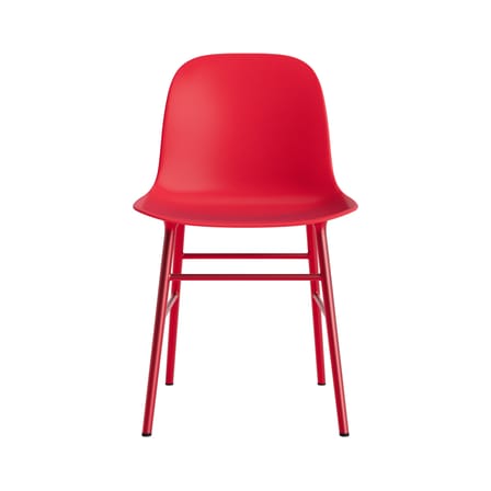 Chaise Form plastique rouge / Pieds métal - Normann Copenhagen