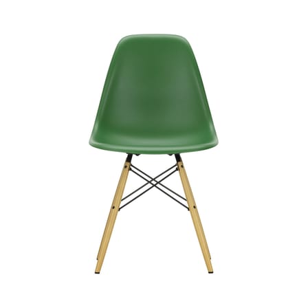 Chaise RE DSW - Eames Plastic Side Chair plastique vert / (1950) - Pieds bois clair / Recyclé - Vitra
