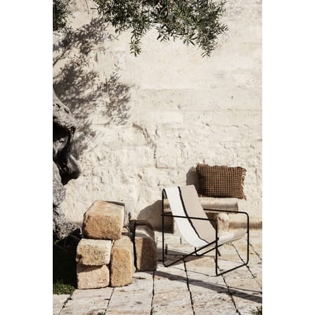 Fauteuil Desert tissu beige / Structure noire - Bouteilles plastique recyclées - Ferm Living