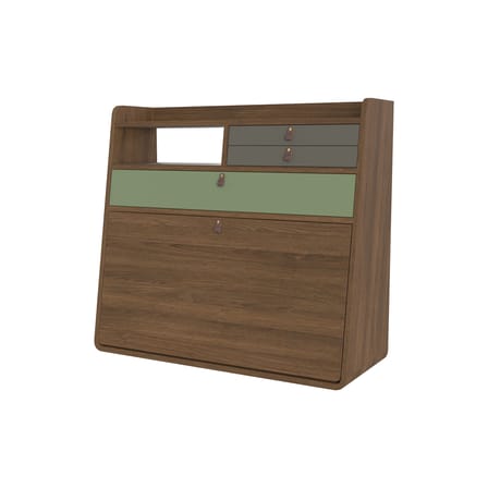 Gaston Wall writing desk wood green / L 80 x H 72 cm - Hartô