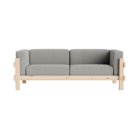 Canapé droit Kube tissu gris / L 220 cm - Normann Copenhagen