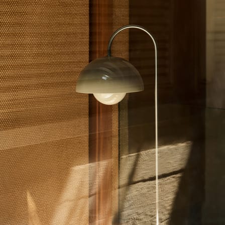 Lampadaire Flowerpot VP12 métal beige / Verner Panton, 1969 - &tradition