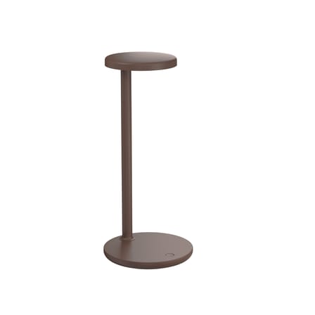 Lampe de table Oblique QI LED métal marron / prise USB-C et chargeur à induction - Flos