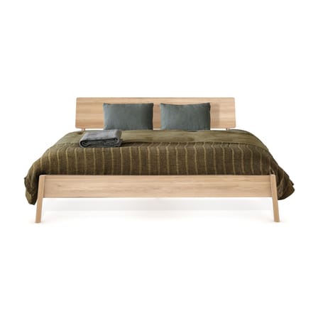 Lit double Air bois naturel / Pour matelas 160 x 200 cm - Chêne massif - Ethnicraft