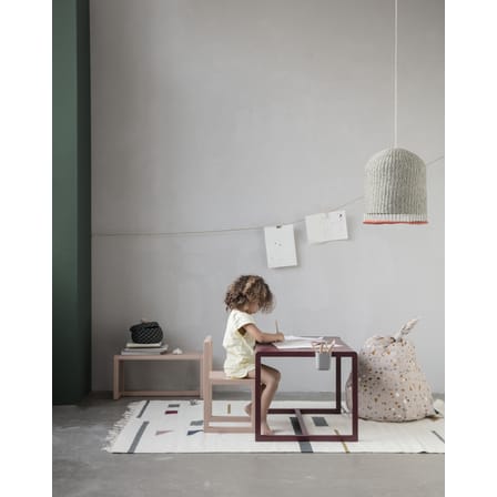 Little Architect Children table wood pink / 4 places - 76 x 55 cm - Ferm Living