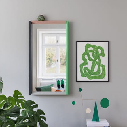 Miroir mural Colour Frame - Medium bois orange / 91 x  48 cm - Vitra