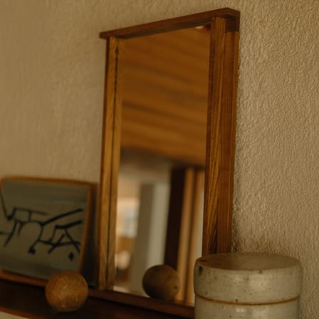 Miroir mural Symmetry Small bois naturel / L 45,8 x H 71 cm - Frama 