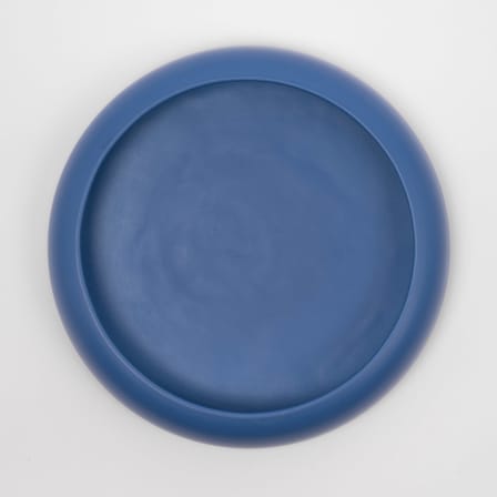Coppa Omar 02 ceramica blu / Piatto - Large / Ø 30,8 x H 6,3 cm - Fatta a mano - raawii