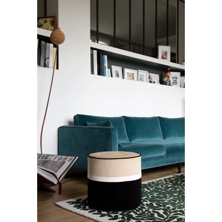 Pouf Léo Small / Ø 42 x H 40 cm - Velours - Maison Sarah Lavoine