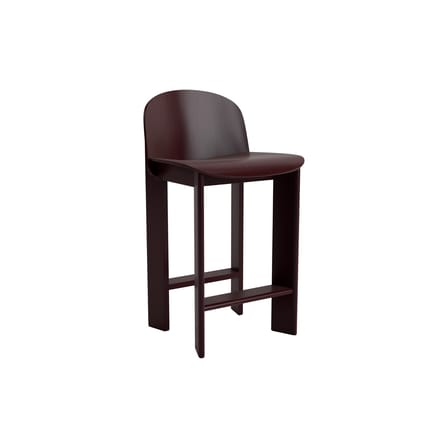 Sedia da bar Chisel 35 Low legno rosso / H 65 cm - Hay