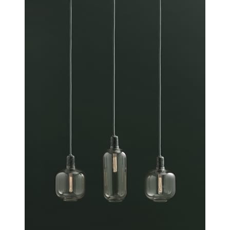 Sospensione Amp Large vetro pietra giallo marrone oro / Ø 11 x H 26 cm - Normann Copenhagen