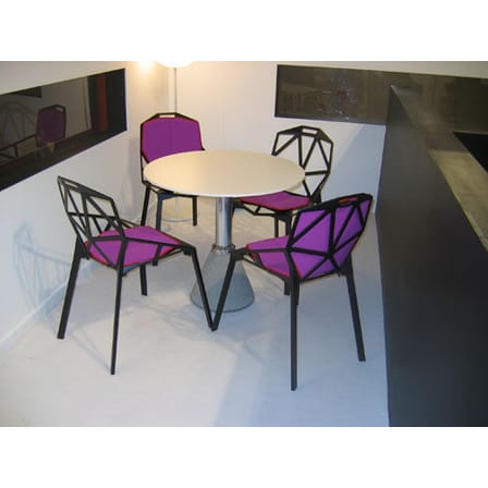 Chair one Stacking chair metal black Metal - Magis