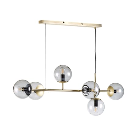 Suspension Orb métal verre or transparent / Horizontale - L 114 x H 42 cm - Bolia