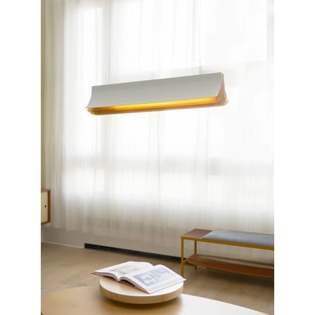 Suspension Respiro LED métal noir or / L 90 cm - DCW éditions
