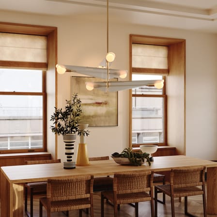 Suspension Sycamore verre gris / 3 niveaux - L 140 cm - TALA
