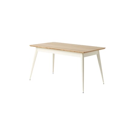 Table rectangulaire 55 chêne bois naturel / 140 x 80 cm - Réédition 1955 / 6 personnes - Tolix