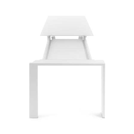 Table à rallonge Four blanc / L 160 à 260 cm - Stratifié soft-touch - Kartell
