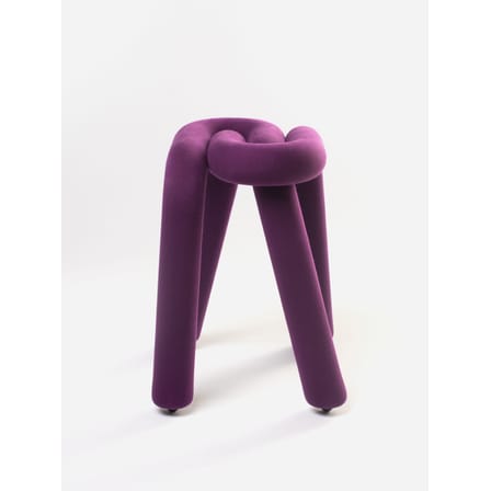 Tabouret rembourré Bold tissu violet - Moustache