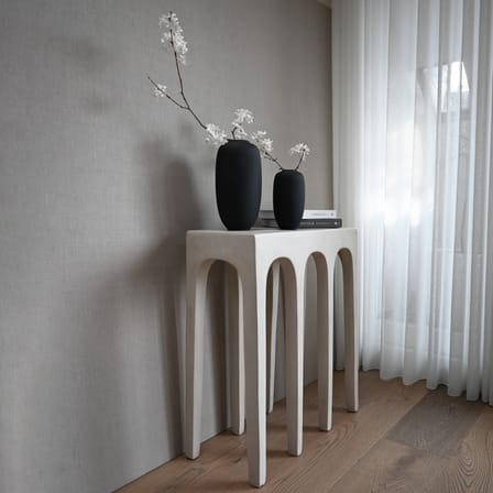 Vase Sunao Slim Mini céramique noir / Ø 16 x H 32 cm - 101 COPENHAGEN
