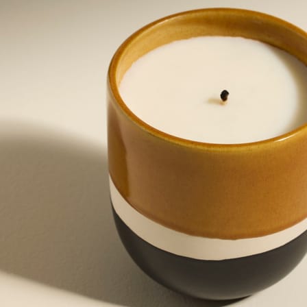 Bougie parfumée Sicilia céramique jaune - Maison Sarah Lavoine