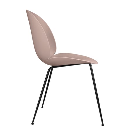 Chaise Beetle plastique rose / Pieds noirs - GamFratesi, 2013 - Gubi