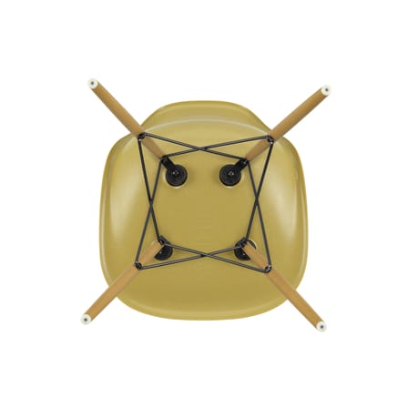 Chaise DSW - Eames Fiberglass Side Chair plastique jaune / (1950) - Bois clair - Vitra