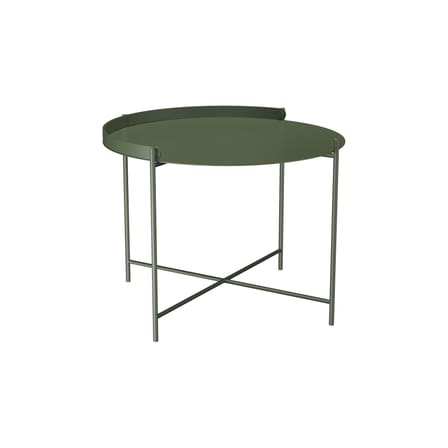Couchtisch Edge metall grün / Klappbarer Griff -Ø 62 x H 46 cm - Houe