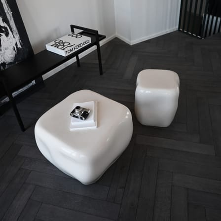 Couchtisch Ishi Medio keramik weiß / 50 x 50 x H 39 cm - 101 COPENHAGEN