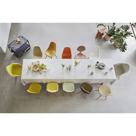 Fauteuil DAW - Eames Plastic Armchair plastique blanc / (1950) - Galette d'assise - Vitra