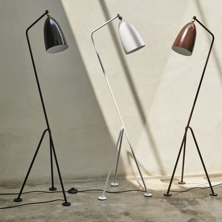 Lampadaire Gräshoppa métal marron / Grossman- Réédition 1947 - Gubi