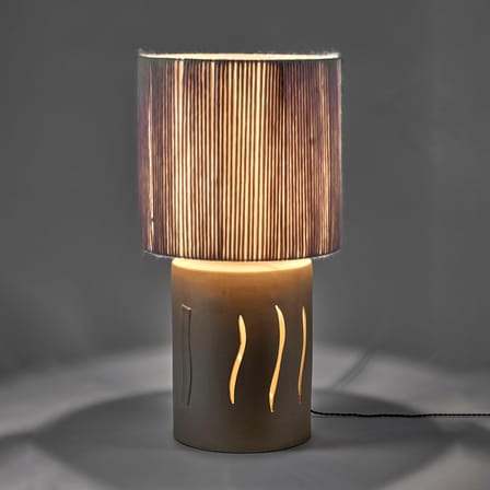 Lampe de sol Heritage 01 tissu beige / H 99 cm - Serax