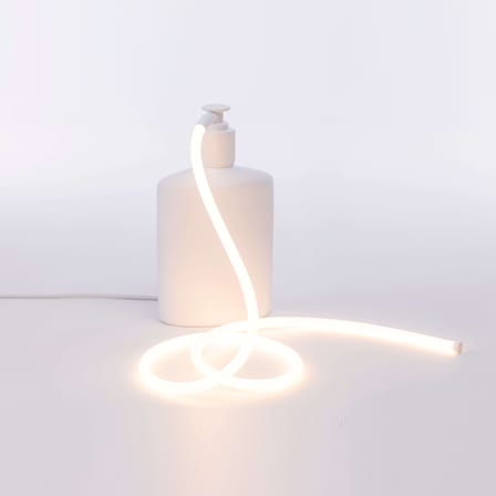 Lampe de table Daily Glow - Savon LED plastique blanc / Résine - 16 x 10 x H 29,5 cm - Seletti