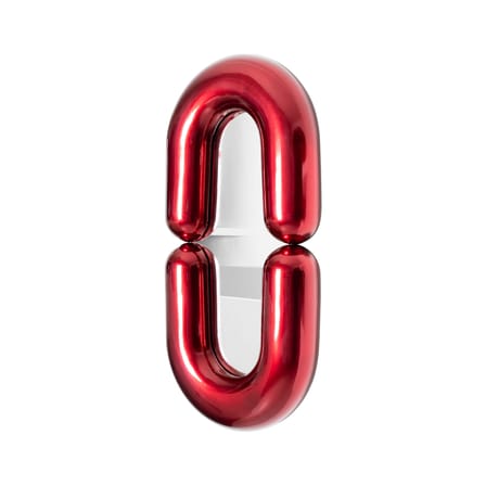 Miroir mural Zodiac Bumper Large céramique rouge /  L 55 x H 110 cm - Jean-Baptiste Fastrez, 2020 - Moustache