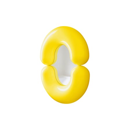 Miroir mural Zodiac Bumper Small céramique jaune / L 55 x H 70 cm - Jean-Baptiste Fastrez, 2020 - Moustache